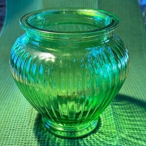 Green Glass Vase